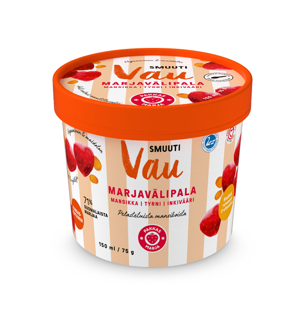 Smuuti Vau mansikka-tyrni-inkiväärimarjavälipala